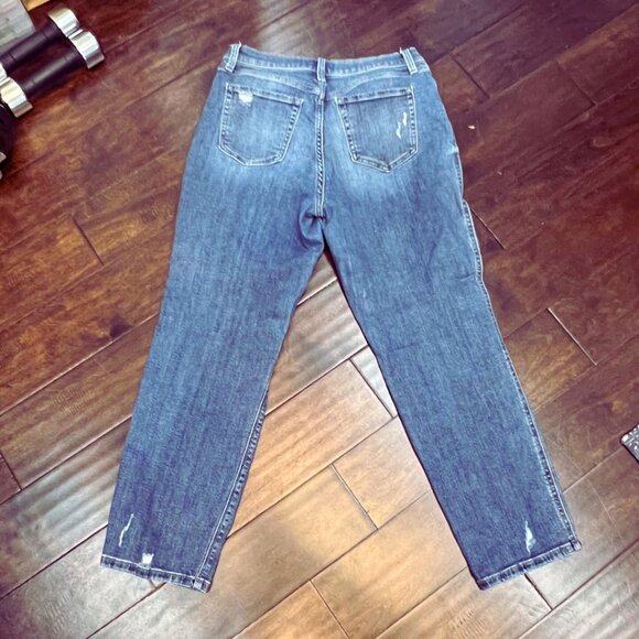 Studio Blue Distressed Girlfriend Boyfriend Baggy High Waisted Jeans 30 - Picture 7 of 9